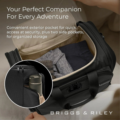 Open Underseat Duffle Bag for Travel Lightweight Carry On Personal Item That Fits Under Airplane Seat with clothes and pockets