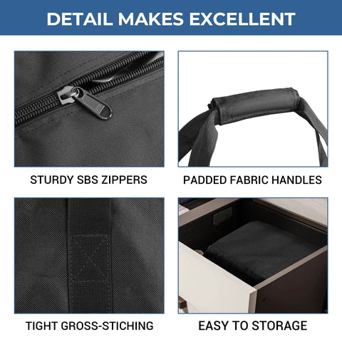 60 Inch Extra Large Duffle Bag for Travel Camping and Moving with upgraded zipper, padded handles, tight stitching, fabric storage