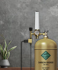 CO2 Regulator And Carbon Dioxide Monitor With Brass Body Solenoid Valve And Pressure Gauge For Precise Gas Flow And Tank Level Readout In Grow Rooms Grow Tents Greenhouses And Indoor Gardens on CO2 tank