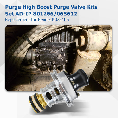 High Boost Purge Valve Kit Replacement For AD IP 801266 065612 K022105 Style displayed with installed view