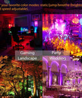 Diverse events using Outdoor RGB LED Flood Light 25W 250W Equiv 2500LM With App Control Bluetooth 16 Million Colors DIY Scenes Timing