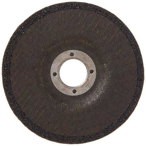 Masonry And Concrete Grinding Wheel 4-1/2 Inch By 1/4 Inch By 7/8 Inch Depressed Center For Low Angle And Vertical Grinding Easy To Use Pro Grade Worksite Ready American Made Abrasive For Professional DIY Projects, top view of abrasive wheel