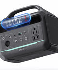 Premium Portable Power Station 300W 192Wh LifePo4 Battery backup with display and various output ports.