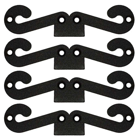 Matte Black Decorative Dummy Hinges 4 Pack 4.9 Inch By 1.18 Inch Antique Deer Horn Style For Sliding Doors Farmhouse Decor Mirrors Frames Gates Garage