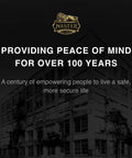 Image of a historic building representing Master Lock, highlighting safety and security for over 100 years.