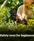 Person using 20V Nitro Pruning Shear And Lopper WG330 Cordless With Titanium Plated Blade Brushless Motor in garden