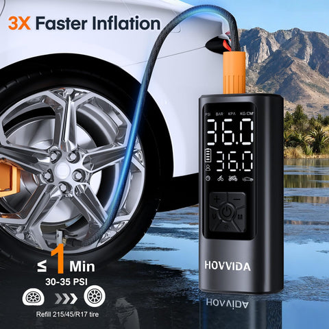 Portable Tire Inflator With Digital Pressure Gauge And Auto Shut Off Cordless Air Compressor for car tires with digital display