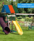 52 Inch Playground Canopy Replacement For Swing Sets And Backyard Playgrounds Durable Sunshade Roof Cover over play area