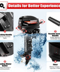 Nazeaob 2 Stroke 18HP Outboard Motor For Fishing Boats 246CC Heavy Duty Engine With CDI Ignition details, focus on design features