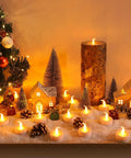 Battery Powered Flickering Flameless Candles With Warm Yellow Glow, Remote Control And 4, 6, 8 Hour Timers, Decorative LED Tealights