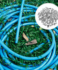 100 Pcs Stainless Steel Hose Sleeve Ferrules High Pressure Hydraulic Crimp Fittings Secure Grip Leak Proof Pipe Connections Resist Corrosion Wear Rust Zero Sweat Heavy Duty Industrial Pipelines Complex Systems Shop Or Garage Fixes And Reliable Service, blue hose with ferrules