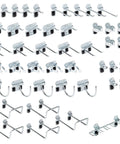 LockHook Steel Pegboard Hook Kit 46 Piece Set Heavy Duty Zinc Plated Hooks For Garage Organization And Workshop Storage