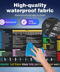 Hand cleaning Cheat Sheet Desk Pad with Excel and Word Shortcuts, Large 31.5 by 11.8 Inch, Waterproof Anti Slip Mat