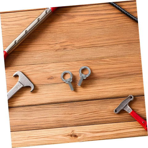Heavy Duty Stainless Steel Eye Bolts M6x20 With Closed Ring And Hole, Comprehensive Kit Includes Flat Washer, Spring Washer And Nylon Nut, long reach design