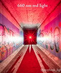 Tunnel illuminated by 660 nm red light from Rechargeable LED Headlamp With 90 CRI White Light And 660nm Deep Red Light For Night Vision