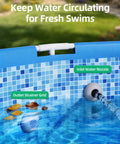Above Ground Pool Inlet And Return Replacement Kit with Plunger Valve and 1.5 inch Outlet Strainer Connector Jet Nozzle in use