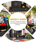 Collage of outdoor grilling scenes on Large 68 By 48 Inch Fire Pit Mat For Outdoor Grills And Solo Stove Bonfire, versatile use, deck protection.