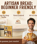 Ultimate Sourdough Starter Kit For Beginners With A 9 Inch Banneton Proofing Basket And 24 Oz Glass Starter Jar Danish Dough