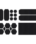 Assorted shapes of Tenacious Tape Repair Patches Peel And Stick Nylon Gear Patches For Jackets Tents Sleeping Bags Backpacks And Outdoor Gear Fix Rips Tears Holes In Black 19 Sizes.
