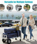 Beefy 3 In 1 Utility Dolly Cart With 550 Lb Capacity Heavy Duty Aluminum Frame Industrial Grade Convertible Cart For Moving Appliances Furniture And Luggage In One Handy Tool. Airport luggage cart with suitcases and shoppers