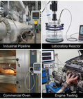 Industrial and laboratory settings using K Type Thermocouple Temperature Probe Sensor For Exhaust Gas Temperature EGT, 1 8th Inch PT With Exposed Tip And Connector, Rugged, High Temperature Rated Probe For Auto And Industrial Use.