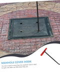 Beefy Steel Manhole Cover Lifter And Roller Shutter Door Hook With A Knuckle Friendly Grip for easy manhole cover lifting.