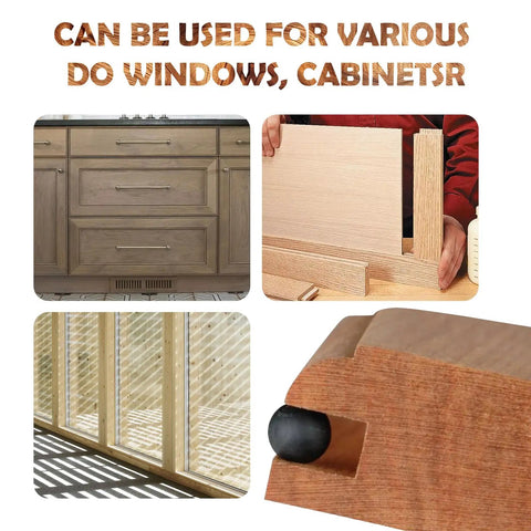 Raised Panel Cabinet Door Spacers 500 Pack Quarter Inch Black Rubber Ball Bumpers used in cabinet installations.