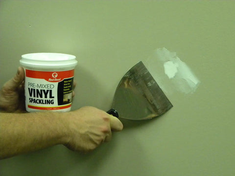 Pre-Mixed Vinyl Spackling 1 Quart for Interior and Exterior Use, Easy Apply With Any Putty Knife, Sands Smooth After Cure, Paintable Finish, Ideal for Quick DIY Wall Patches and Seam Repairs