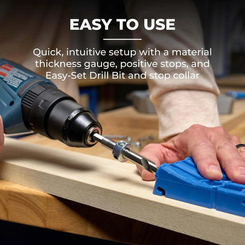 Using Pocket Hole Jig 320 Compact And Durable For Tight Spaces Delivers Rock Solid Joints With Easy Adjustable Drill Guides