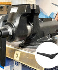 Pro Shop Grade Quick Release Lever Handles With No Sweat Adjustment M10X60MM Zinc Alloy used on a lathe machine for secure clamping.