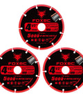 Three 4-1/2 Inch Diamond Cutting Wheel For Angle Grinder Dry Cut Metal Cut Off Up To 100X Longer Life Than Standard Discs