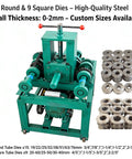 Intbuying 2.2KW Electric Pipe Tube Bender Roller Machine with dies for cold bending round and square steel bars.