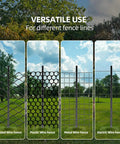 Heavy Duty 6Ft No Dig U Post Fence Posts For Wire Fences, Galvanized Steel Garden Posts, 15 Pack shown with different wire fences