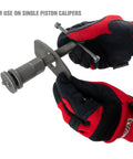 Pro Grade Front And Rear Disc Brake Caliper Tool Set With 11 Adapters for single piston calipers in gloves