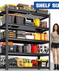 Beefy 5 Tier Garage Shelving Unit With Tool Free Adjustable Metal Shelves Holds 600 Lbs Per Tier For Basement Pantry Kitchen Or Garage