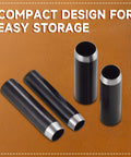 Leather Circle Cutter Set With 10 Round Punch Tools And High Carbon Steel Dies, showcasing compact design, black steel punches.