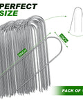 100 Pack Drip Irrigation Tubing Stakes Six Inch Garden Pins Landscape Staples Securing Pegs Galvanized U Pegs For Hose