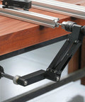 Tapping Cantilever Bracket with CNC Aluminum Alloy Robotic Arm 130mm Stroke mounted on a workbench for pipe tapping and threading.