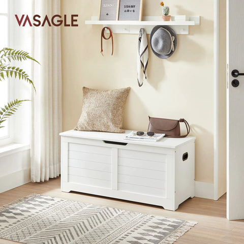 Big Capacity Storage Bench Seat With Reliable Dual Hinges Cozy Entryway Chest For Keeping Throw Blankets And Work Boots Under Tight Wraps Heavy Duty Living Room Organizer That Truly Is A Game Changer For Everyday Declutter Moves