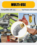 Three Quarter Inch NPT Fuel Hose Swivel With 360 Degree Rotation, Rotating Connector For Fuel Transfer Pumps And Nozzles, Multi Plane Swivel To Prevent Kinking, Safer Easier Fueling And Quick Durable One Piece Build, 3/4 inch fuel hose