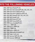 List of compatible vehicles for Exhaust Camshaft Position Actuator Solenoid VVT System includes Buick, Chevy, GMC models.
