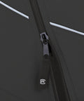 Close-up of zipper on Deluxe Four Person Golf Cart Enclosure in Black with Clear Windows for Yamaha Club Car EZ Go.