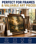100 Pack Foam Corner Protectors for TV Frames Photos Mirrors Picture Frames displayed on art piece