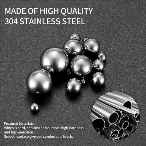 Stainless Steel Precision Bearing Balls 1mm To 8mm Mixing Kit With 600 Pieces Across 12 Sizes For Bearings CNC Machining DIY Projects And Hobbyist Gear Built Tough Heavy Duty Rust Resistant, 304 stainless steel balls