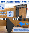 Heavy-Duty Galvanized Steel Sliding Gate Kit With One-Piece Safety Lock, Anti-Sag Design and Silent Rollers for Wooden Gates