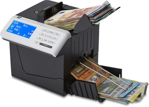 New 2024 Mixed Denomination Money Counter And Counterfeit Detector for Eight Currencies Reads Any Orientation Totals Value