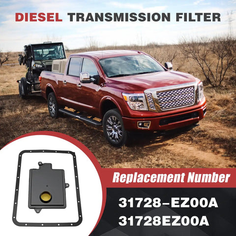 Drop In Diesel Transmission Filter For Titan 5.0L Cummins 2016 2019 Replacement Part 31728 EZ00A Keeps Your Nissan Truck Shifting Smooth And Debris Free.
