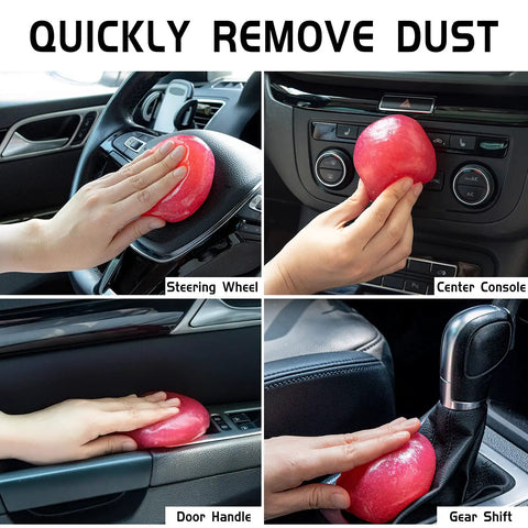 Car Cleaning Gel And Auto Detailing Putty Kick The Grime Out Quick This Slick Car Slime Snags Pet Hair And Road Dust For A Fresh Clean Ride Every Single Day used on steering wheel and console.