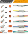 Pro Grade Deutsch DT Connector Kit With Ratcheting Crimper For Automotive Wiring, 2 to 12 Pin IP68 Connectors Diagram