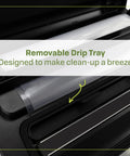 Game Changer Vacuum Sealer For Home Food Storage with LiquidLock drip tray close-up showing easy clean-up feature.